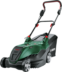 Bosch Groen Accumaaier AdvancedRotak 36V-40-650 | 2 x 36 V Li-Ion accu 4,0 Ah accu + AL 36V-20 lader | opvouwbare opvangbak 06008B9F01
