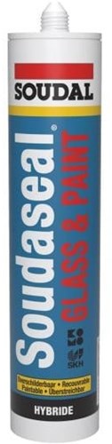 Soudal Soudaseal Glass & Paint | Beglazingskit | Zwart | 1 stuk | 290 ml - 155364-2ekans