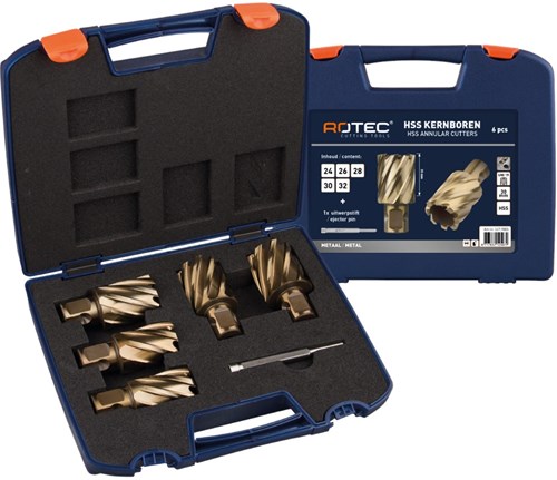 Rotec HSS-XE Kernborenset GOLD-LINE '537', UNI 19, 6-dlg, ø24-32 - 5379005