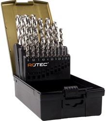 Rotec 25 dlg. Cassette Spiraalboren Geslepen SN 1,0-13,0x0,5 mm () - 9000028