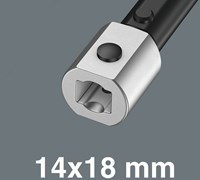 Wera 7880 Joker XXL zelfinstellende insteek-steeksleutel voor sleutelmaat 24-32 mm, 14x18mm, 14x18 x 24-32 x 15/16-1 1/4" x 113.5 mm - 05020173001-3