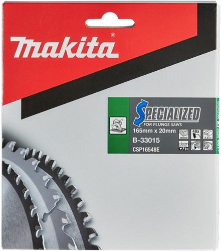 Makita Accessoires Cirkelzaagblad hout 165x20x2,2 48T 8g - B-33015-2