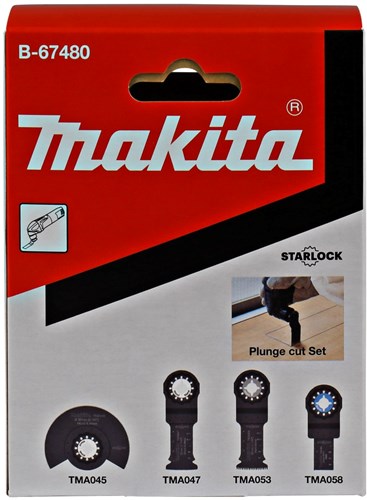 Makita Accessoires Invalzaagset multitool 4-delig Starlock TMA045, TMA047, TMA053, TMA058 - B-67480-2