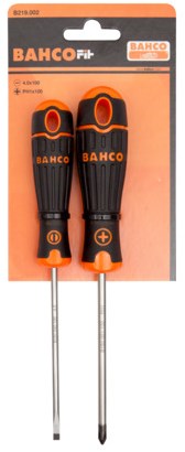 Bahco BahcoFit schroevendraaierset met rubber greep, gleuf, Phillips - 2-delig - B219.002