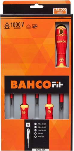 Bahco 5 dlg geisoleerde schroevendraaier slot-ph | B220.005