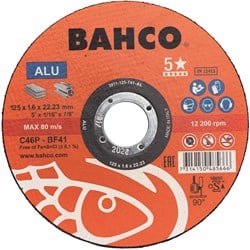 Bahco Slijpschijf | voor afbramen | voor aluminium | 125 x 1.6 x 22.23 mm - 3911-125-T41-AL