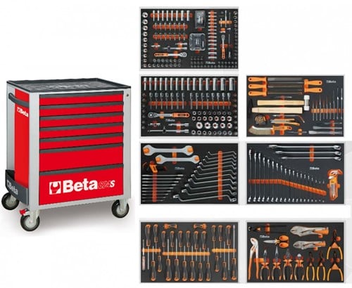 Beta 2400S-R8/E-L | Gereedschapswagen | 8 laden | Rood | 398-delig - 024006243