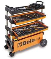 Beta C27S - Oranje Inklapbare Mobiele gereedschapswagen | 2 laden - 027000201