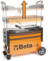 Beta C27S - Grijs Inklapbare Mobiele gereedschapswagen | 2 laden - 027000202-2