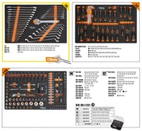 Beta BW 2400S O7/E-S Gereedschapswagen met 7 laden, gevuld met gereedschap | 240 Delig - 024006321-2