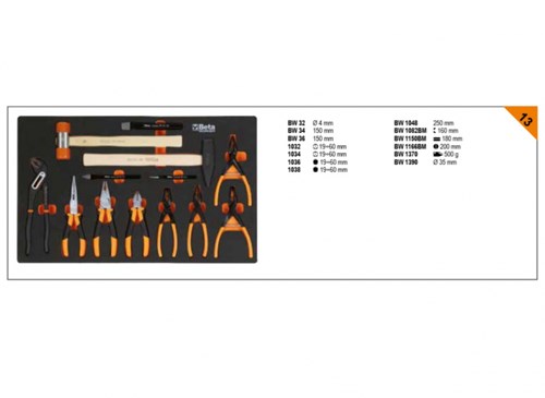 Beta BW 2400S O7/E-S Gereedschapswagen met 7 laden, gevuld met gereedschap | 240 Delig - 024006321-3