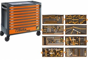 Beta RSC24AXL9 Gereedschapswagen | + Set 560-Delig | 9 laden | Oranje -  ZNLEVOXLO