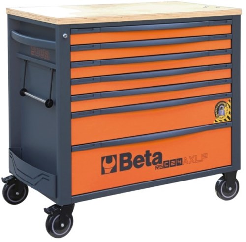 Beta RSC24AXLP/7-O Gereedschapswagen met 7 laden | met anti-omvalsysteem | breed model | Oranje - 024004571