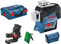 Bosch Blauw GLL 3-80 CG Kruislijnlaser met groene laserlijnen + BM1 houder in L-boxx Click & Go  | Zonder accu's en lader in L-boxx - 0601063T03