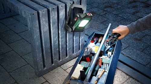 Draadloze LED-werklamp voor Bosch 18v batterij, schijnwerpers op batterijen voor Bosch Light 48W compacte verlichting, draagbare schijnwerper met type C en USB-lading (geen batterij