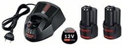 Bosch Blauw 12v starterset met 2 accu's van 3.0Ah + Lader AL1230CV - 1600A00X7E