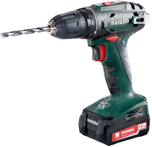 Metabo BS 14.4 | Accu-boor/schroevendraaier | 14,4V 2X1,5AH LI-Ion | Kunststof koffer 602206550