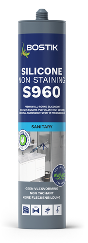 Bostik S960 Silicone Non Staining | 310 ml | Grijs (12 stuks) - 30620943