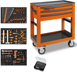 Beta BW 5000S O/3M Service wagen | Oranje | 3 laden | 189 delig Assortiment - 050006331