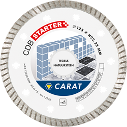 Carat CDBS125300 Diamantzaagblad voor droogzagen - 125x22,23x10mm - Tegels/Natuursteen - CDBS125300