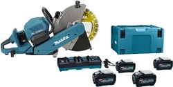 Makita CE002GT401X | XGT 2x40 V Max Doorslijper 355mm | 4 x 5.0 Ah accu + duo snellader | met AWS zender | In Mbox - CE002GT401X