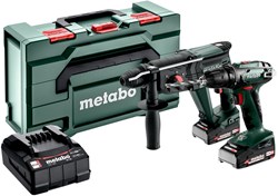 Metabo Combo set 2.3.2 | Accu-machines set | 18V | BS 18 | KH 18 LTX 24 | metabox 165L 685216500