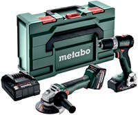 Metabo Accu Combo Set 2.6.5 18V: BS18LBL+W18LBL9 | 1x 4,0Ah, 1x 2,0Ah, SC 30 | metaBOX 165 L - 685233000