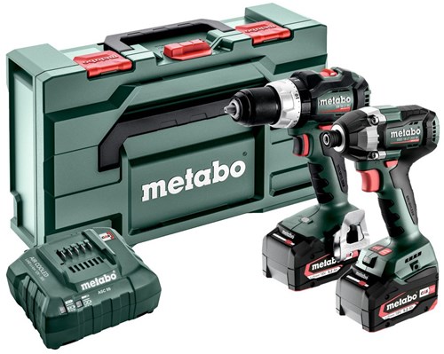 Metabo Accu Combo Set 2.8.8 | SB 18 LT BL (Klopboormachine) + SSD 18 LT 200 BL (Slagschroevendraaier) | 18 V | 2x 5.2Ah, ASC 55 | In Metabox - 685200000