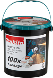 Makita Accessoires Doorslijpschijf RVS 125x22,23x1,2mm, 100 stuks - D-18770-100