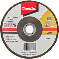 Makita Accessoires Lamellenschuurschijf 180mm Z40 - D-27735 D-27735