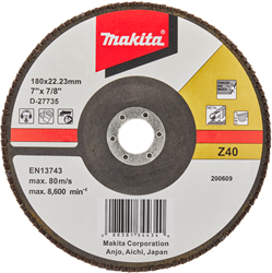 Makita Accessoires Lamellenschuurschijf 180mm Z40 - D-27735 D-27735