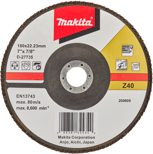Makita Accessoires Lamellenschuurschijf 180mm Z40 - D-27735 D-27735