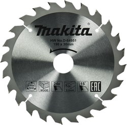 Makita Accessoires Cirkelzaagblad Hout | Standaard, 190x30x2,2 T24 15g - D-64951 - D-64951