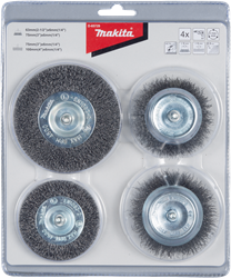 Makita Accessoires Borstelset 4-delig kom/rond - D-65729 - D-65729