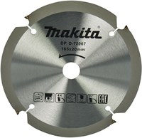 Makita Accessoires Zaagblad PCD 165x20x1,8 4T 12g - D-72067