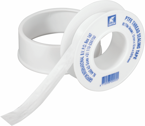 Griffon PTFE-Tape Standaard | Rol | 12 m x 12 mm x 0,076 mm - 6150008
