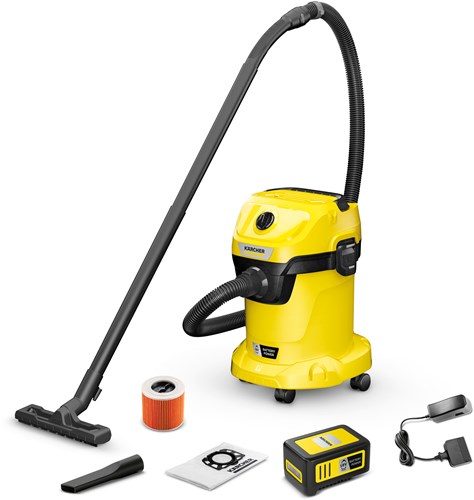 Karcher WD 3-18 Battery Set V-17/20 | Accu Nat- en droogstofzuiger 18V (1x 5.0Ah accu + lader) - 1.628-551.0