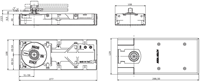 ASSA ABLOY DC450 Cam-Motion vloerveer EN 3 | 105 graden vastzetting | max. deurgewicht 120kg | 130-15 ° - A000308384-2