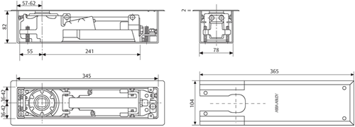 ASSA ABLOY DC475 Cam-Motion vloerveer EN 3-6 | zonder vastzetting | max. deurgewicht 300kg | 175-15 ° - A000133008-2
