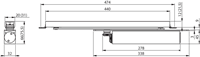 ASSA ABLOY DC840 Cam-Motion inbouw-deurdranger EN 1-4 | 4mm spilverlenging | exclusief arm | kleur zilver EV1. | 120-7 ° - 10037165-2