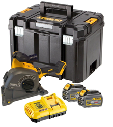 DeWalt DCG200T2 | Sleuvenfrees | 54V XR | FlexVolt | 125mm | 2x 6.0Ah accu's en snellader - DCG200T2-QW