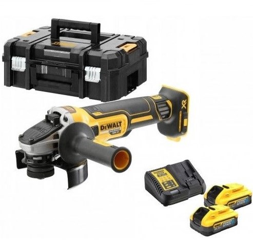DeWalt dcg405h2t-qw | 18v xr brushless haakse slijper | 125mm | met 2x 5.0ah powerstack accu | in tstak koffer dcg405h2t-qw afbeelding