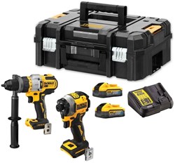 DeWalt DCK2052H2T-QW | 18V XR Brushless 2-delig voordeelset (2x 5.0Ah accu) - DCK2052H2T-QW
