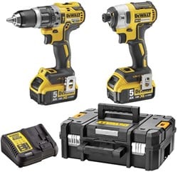 DeWalt DCK266P2T accu set |  DCD796 + DCF887 in T-Stak koffer | 18v 5.0Ah Li-ion - DCK266P2T-QW
