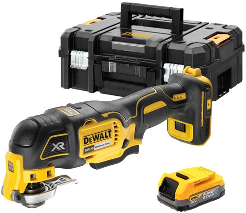 DeWalt DCS356E1T Accu Multitool | Oscillerend | 18V XR Powerstack | in TSTAK - DCS356E1T-XJ