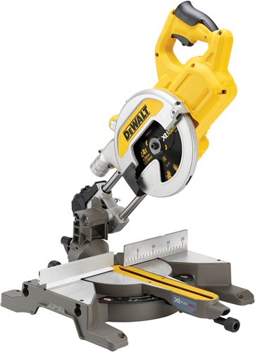 DeWalt dcs777n-xj xr flexvolt accu afkort- en verstekzaagmachine 216mm | zonder accu's en lader - dcs777n-xj afbeelding
