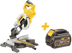 DeWalt DCS777N-XJ XR Flexvolt Accu Afkort- en verstekzaagmachine 216mm | Inclusief DCB546-XJ XR FLEXVOLT 18V-54V 6.0Ah accu
