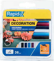 Rapid Lijmpatronen gekleurd | Classic | 7 mm x 94 mm | 36 stuks | Blister - 5001363