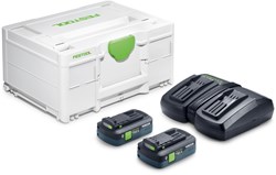 Festool SYS 18V 2xTBX4/TCL6DUO | Energie-set 18V in Systainer (2x 4.0Ah accu + TCL 6 DUO snellader) - 578819