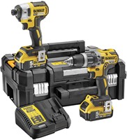 DeWalt DCK266P2T accu set |  DCD796 + DCF887 in T-Stak koffer | 18v 5.0Ah Li-ion - DCK266P2T-QW-2